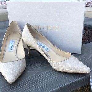 Jimmy Choo - Chai - Tweedy Canvas/Napa - Romy